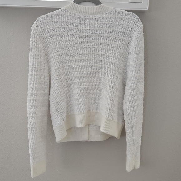 Laundry By Shelli Segal Textured White Cardigan - Picture 3 of 4